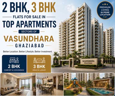 2 BHK and 3 BHK Flats for Sale in Top Apartments of Vasundhara